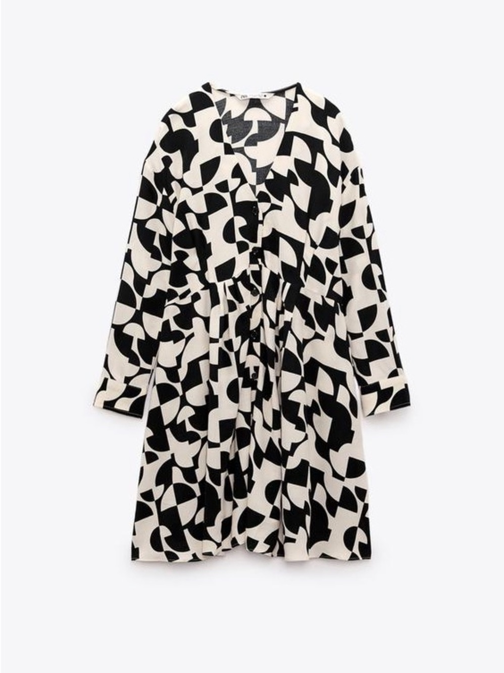 ZARA Black and Off White Dress